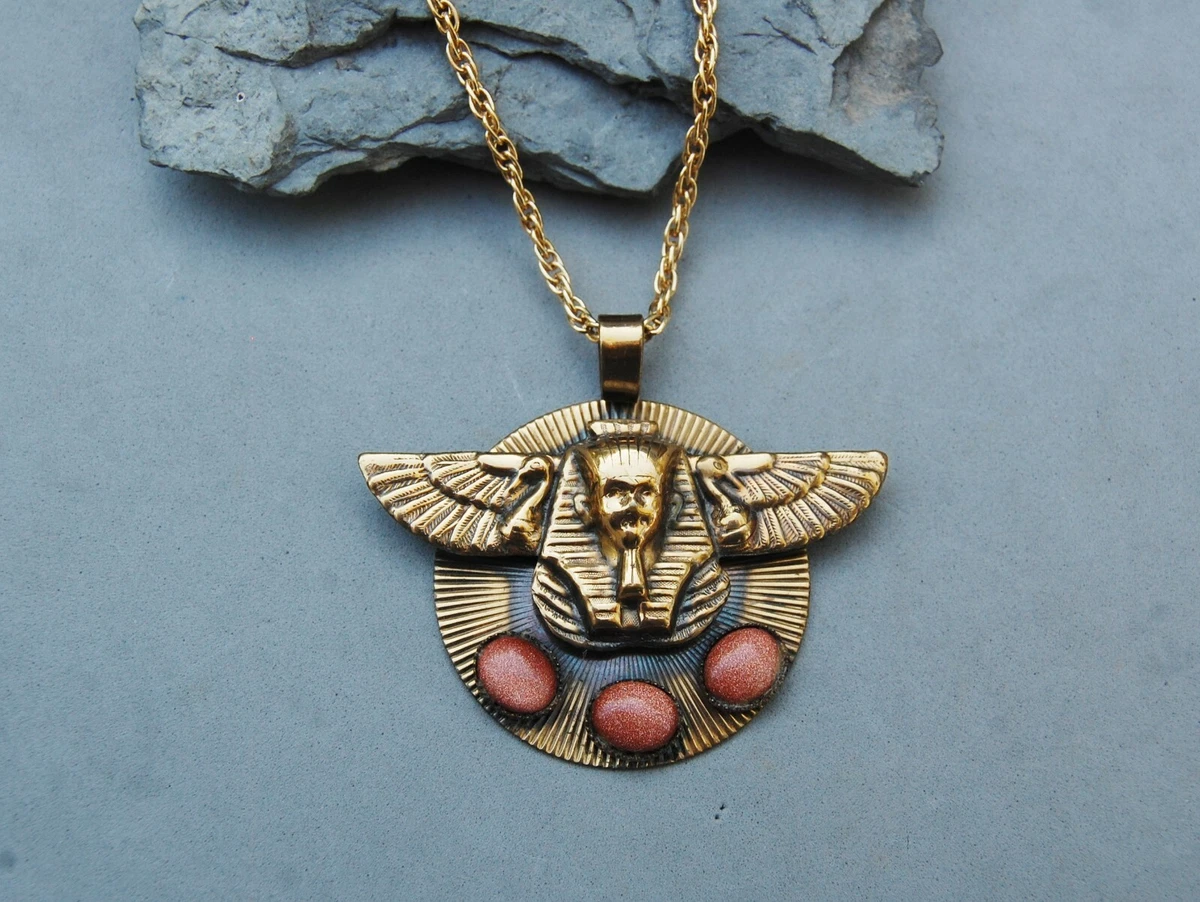 Egyptian head hotsell necklace