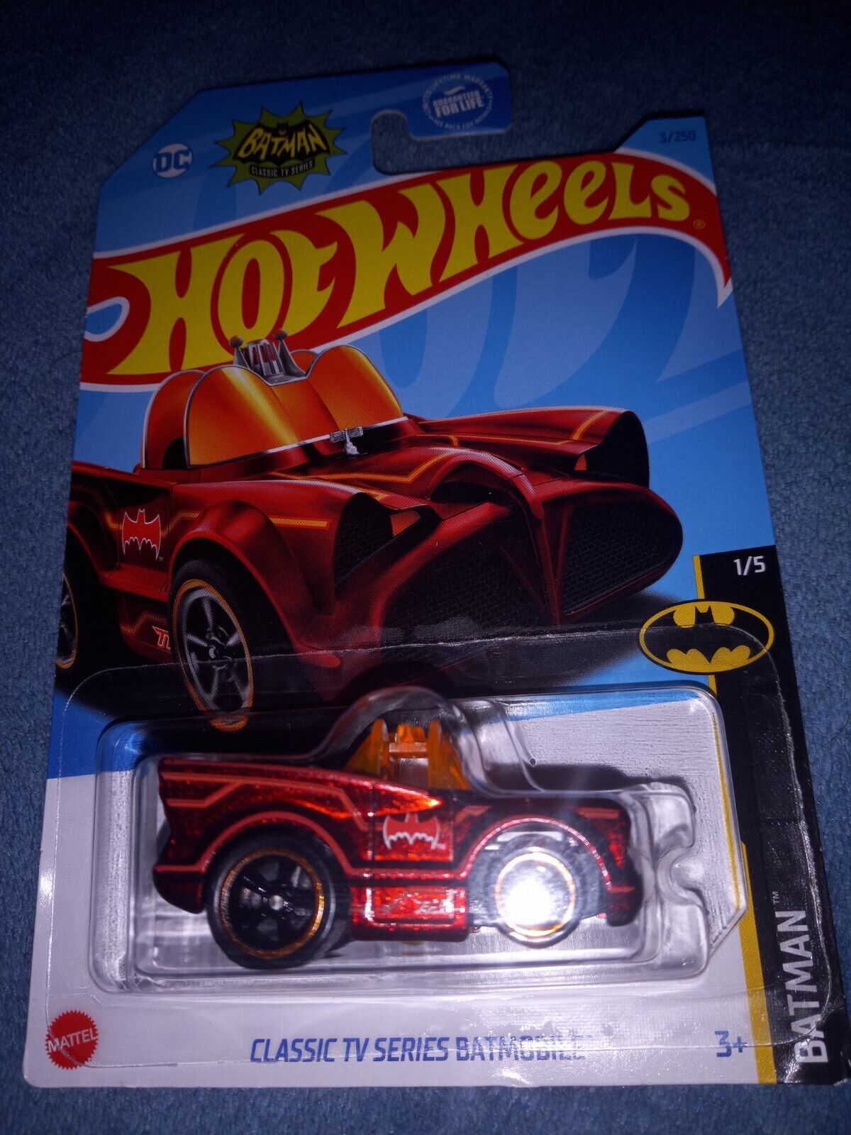 2023 Hot Wheels Super Treasure Hunt Tooned Classic TV Batmobile w/  Protector