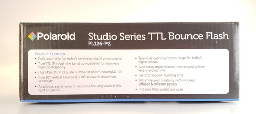 Polaroid PL-126PZ Studio Series Digital TTL Shoe Mount Bounce Flash For Canon - Picture 8 of 8