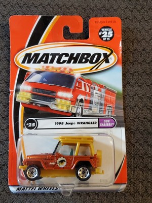 Vintage Matchbox #25 1998 Jeep Wrangler Bronze Orange Sun Chasers Edition 
