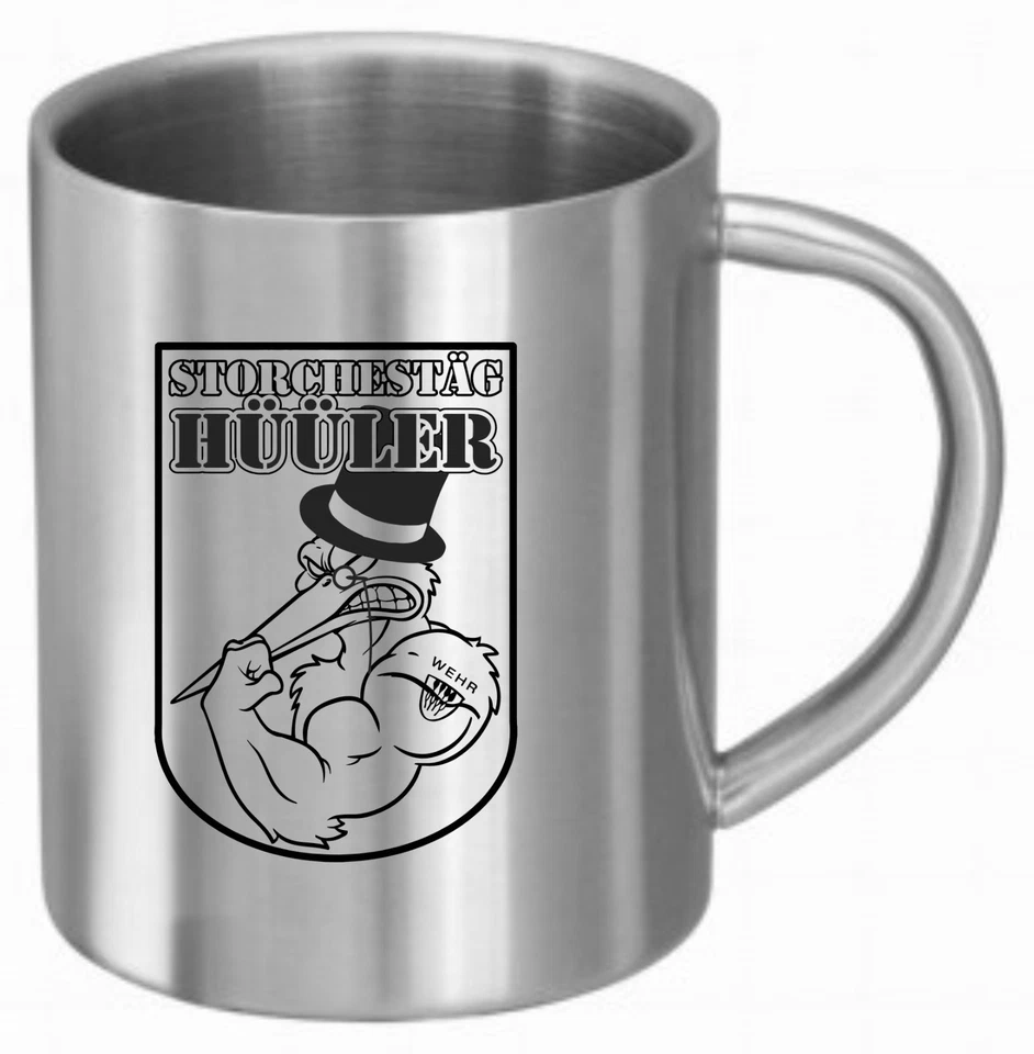 Edelstahlbecher graviert Gravur  Narrenbecher  Isolierbecher mit Gravur 0,3l