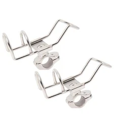 2 Pack Stainless Steel Fishing Rod Holders Rail Mounted Clamp on Rod Holder f...