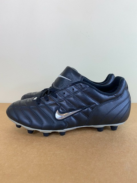 Nike Tiempo 2002 Mens 7 Pearl Bottom FG Soccer Cleat Black White Leather |  #3846572624