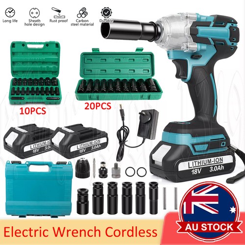 700NM 1/2'' Brushless Cordless Impact Wrench Rattle Gun For Makita 18V ...