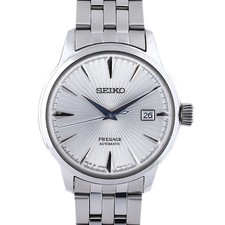 seiko men's presage 23 jewel automatic blue dial watch with date