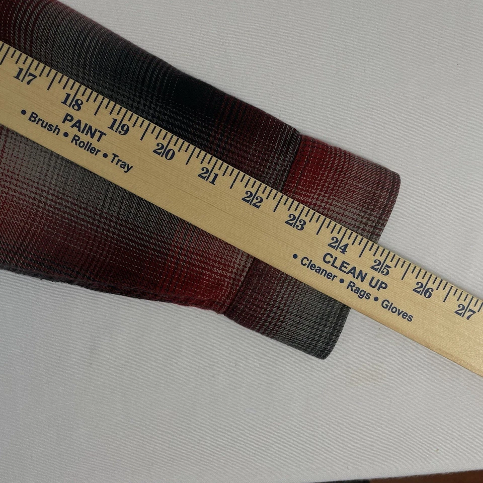 Vans Mens Shirt Button-Up Plaid Flannel Size M Burgundy Gray Skate. - Image 3 of 4