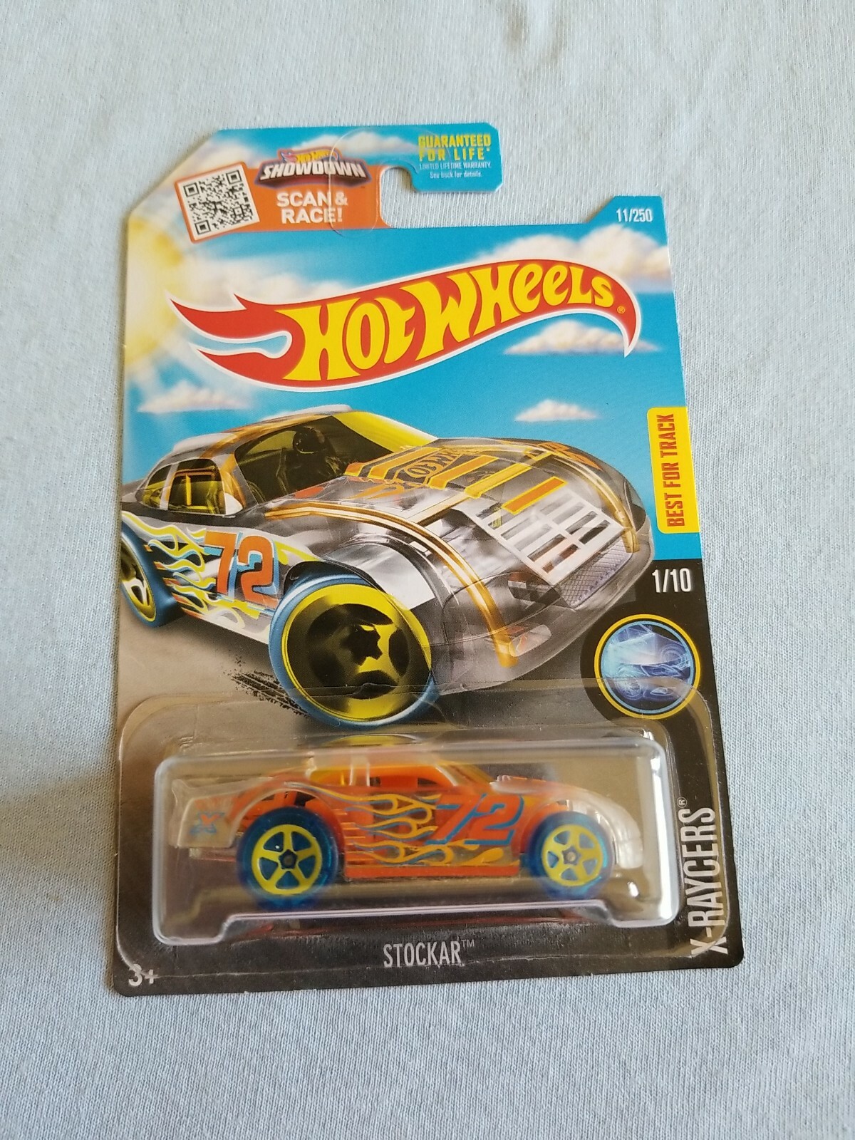 2016 Hot Wheels STOCKAR Clear White 11/250 EXCELLENT CARD Spring Target