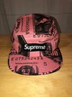 Supreme Franklin Pink Black Money Camp Hat Cap FW13 NWOT