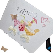 Personalised Card birthday card coktails special cars,keepsake card,card for her