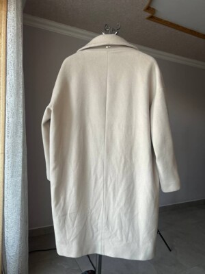 Herno ベージュ コート Made in Italy HERNO MADE IN ITALY BEIGE WOOL COAT JACKET WITH ZIP OVERSIZED