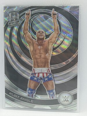 Kurt Angle Silver Wave 2023 Panini Chronicles Spectra WWE # 384