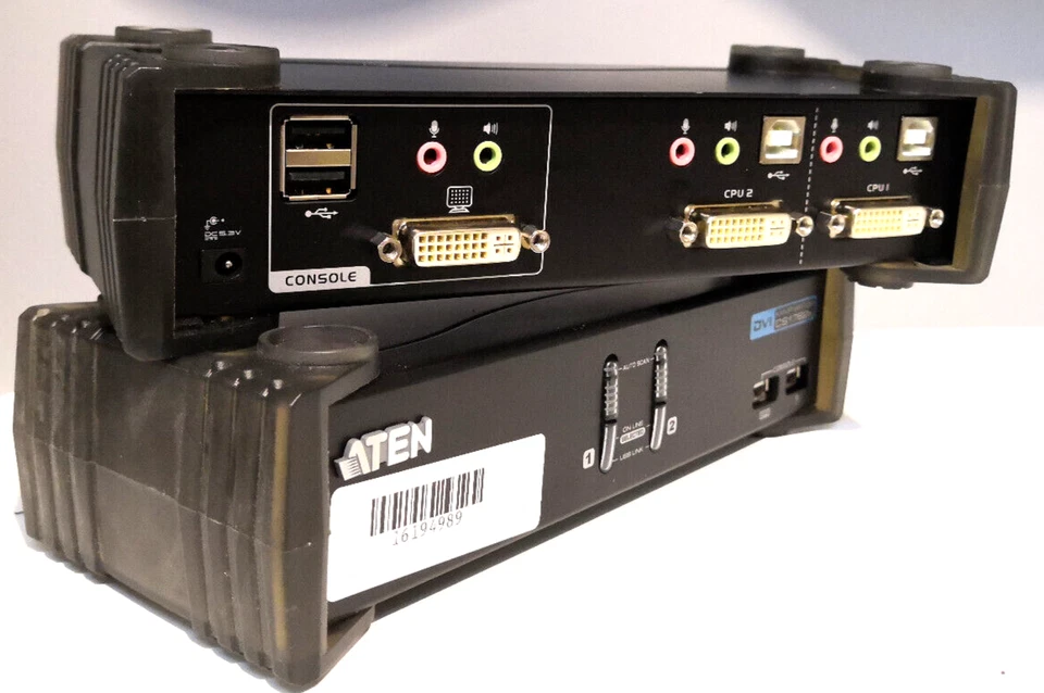 Aten DVI CS1762A KVMP Switch 2-Port USB 2.0 DVI KVM Switch + Kabel ohne Netzteil - Bild 3 von 4
