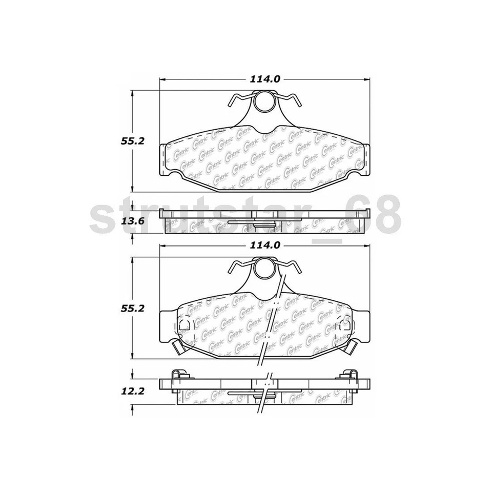 Juego de pastillas de freno de disco Centric Parts 2 piezas delanteras traseras para Chevrolet Camaro 1985-1992 Foto 2 de 4