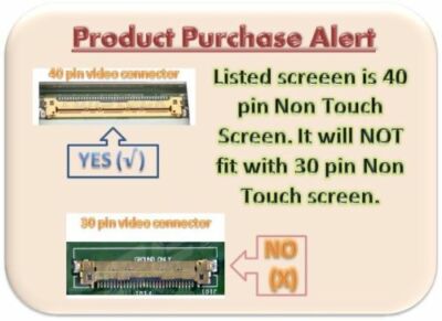 15.6 Inch HD LED LCD Laptop Screen Replacement – Glossy, 1366x768, Fits HP 15-F004WM 15-1004WM