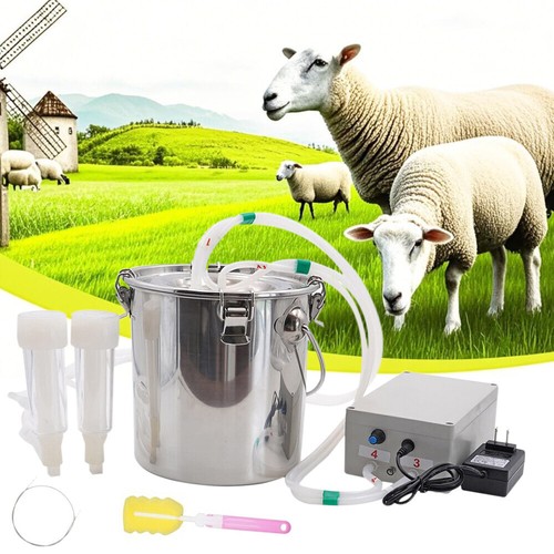 Máquina de ordeño eléctrica 5L bomba de vacío acero inoxidable vaca cabra ordeñador para patios DE - Imagen 11 de 24