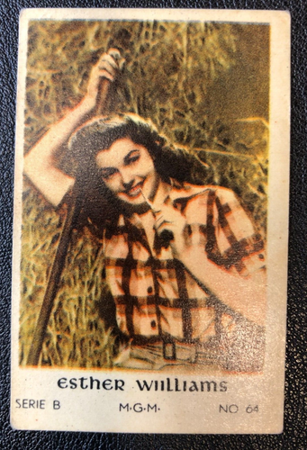 Esther Williams 1952 Dutch Gum Netherlands TV Movie Star Trading Card RARE!!