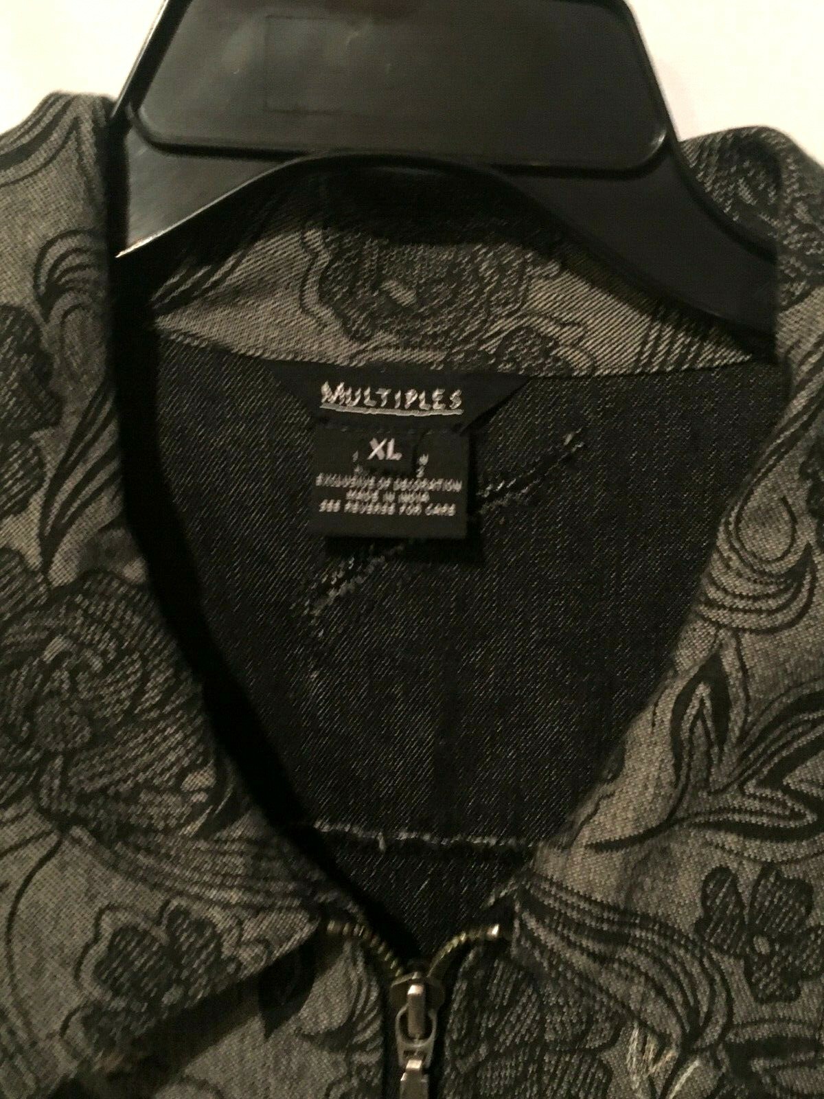 Multiples Blazer Zip Jacket Cotton Work Sophistic… - image 3