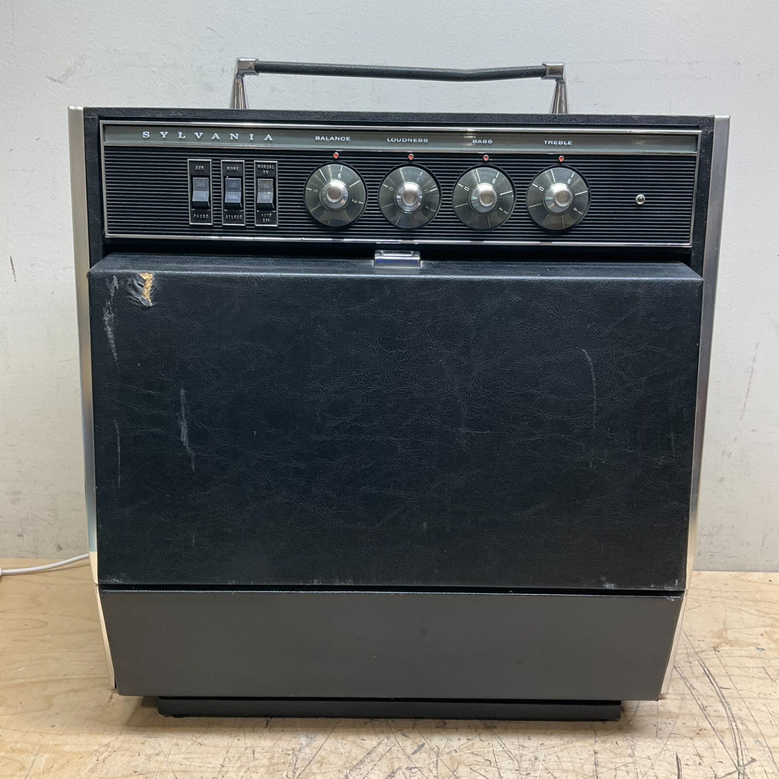 Sylvania Exponent 4/40 Solid State Garrard Record Player Turntable - Untested