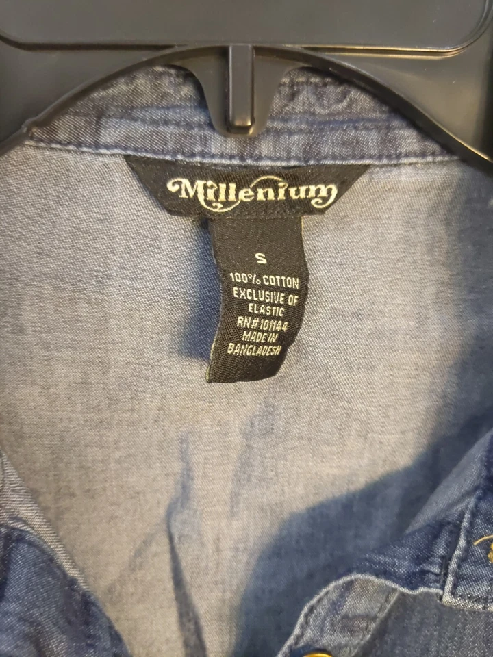 Платье Millennium темно-синее эластичное на талии на пуговицах размер Sm. - Изображение 4 из 4