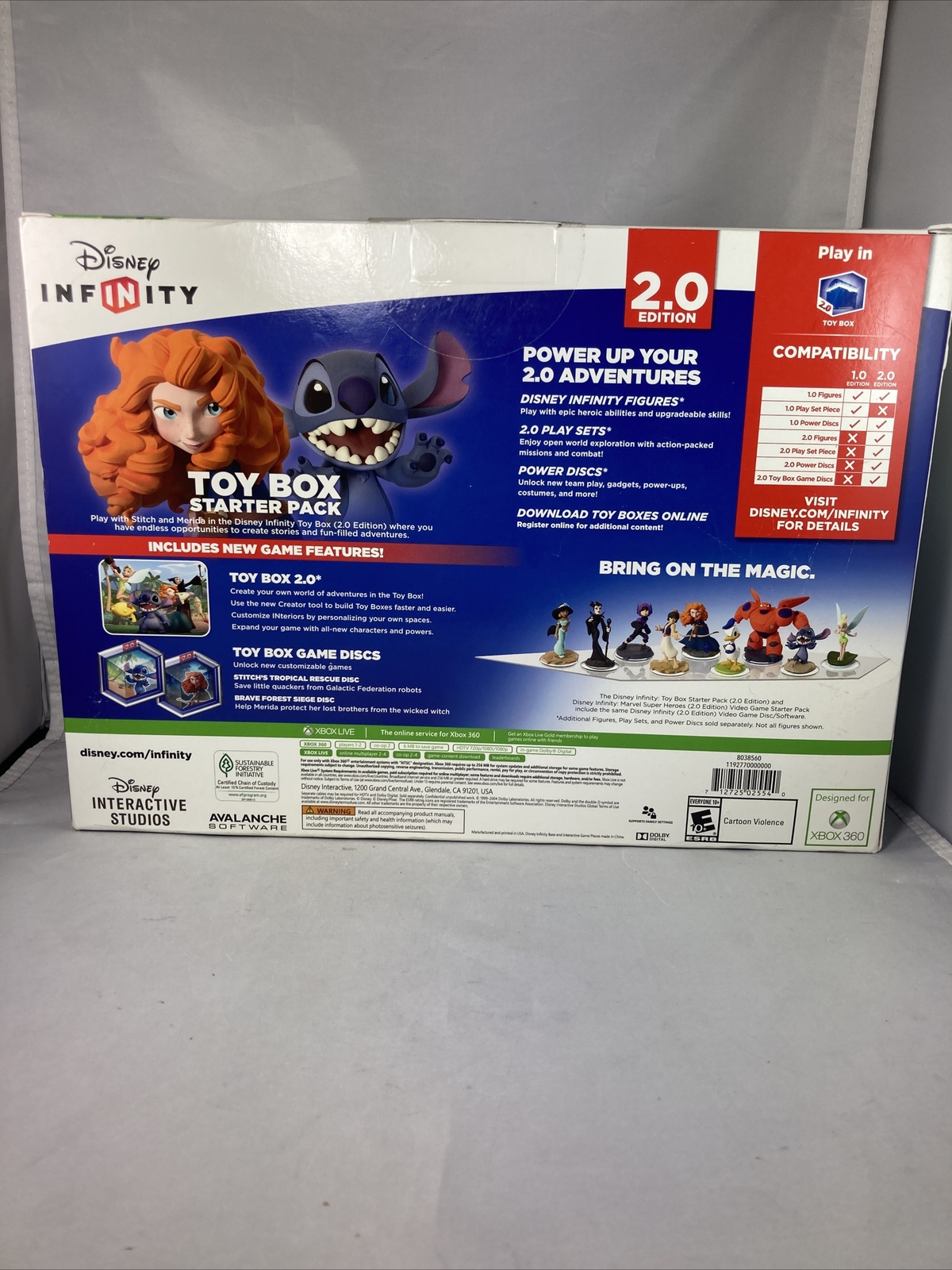 NewXbox 360 Disney INFINITY Toy Box Starter Pack 2.0 Edition Stitch
