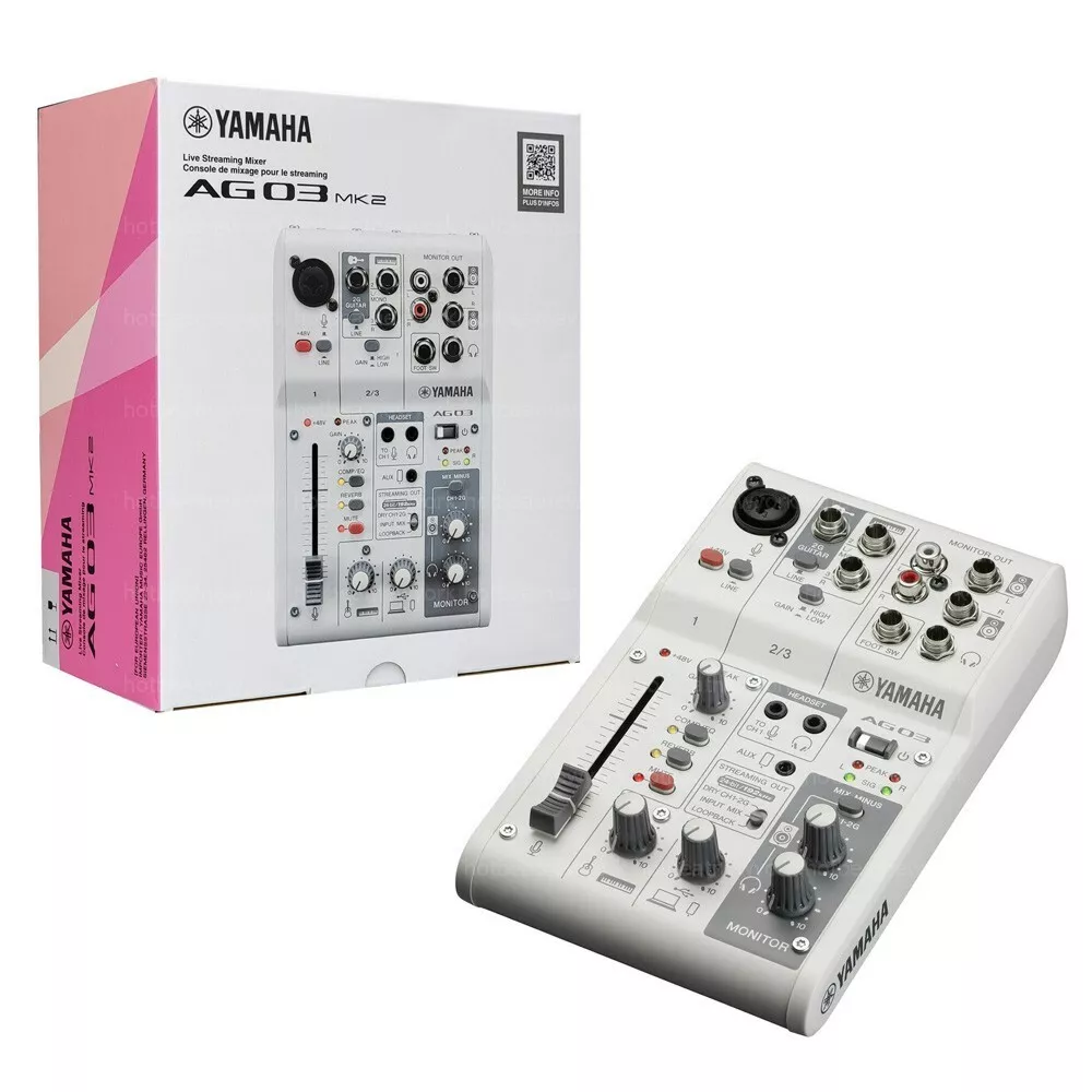 Yamaha AG03MK2 3-Channel Live Streaming Loopback Audio USB Mixer