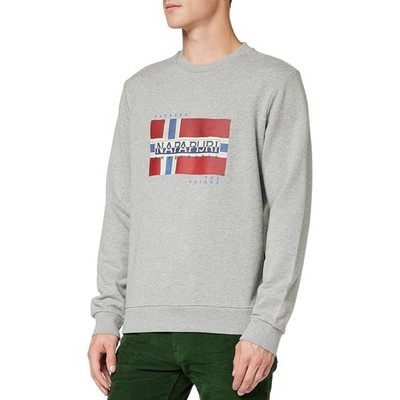 Herren Napapijri Bilo Sweatshirt aus Baumwolle grau S