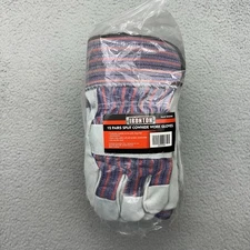 Ironton 4932948 OSFM 12 Pairs Split Cowhide Palm Work Gloves Heavy Duty Northern