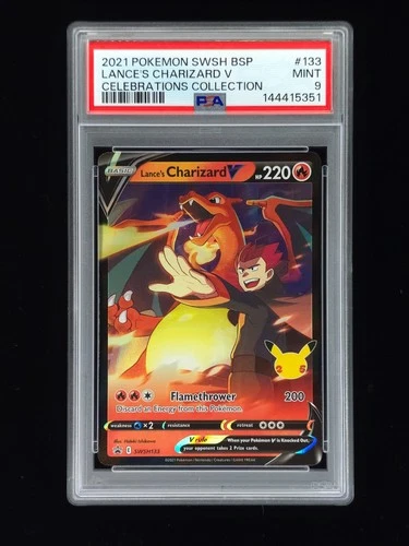 Lance's Charizard V 133 Pokémon Celebrations PSA 9 🔥🔥🔥