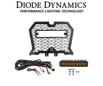 Diode Dynamics SS10 Sport Yellow SAE Grille Light Bar For 19-24 Polaris RZR XP
