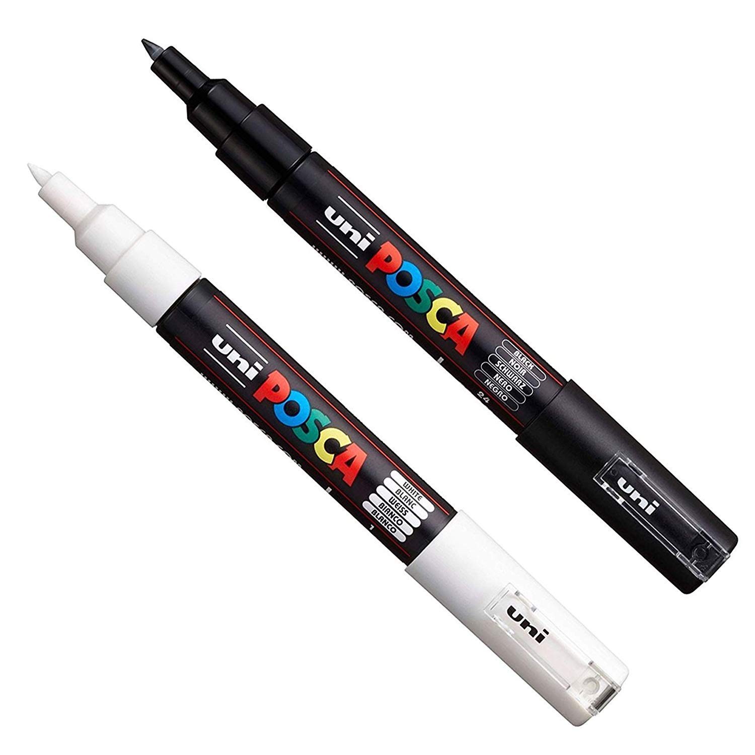 Set Of 2 Black And White 0.7mm Fine Tip For Crafting