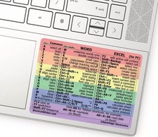 Word/Excel Windows Shortcut Sticker Reference Guide Keyboard Shortcuts NEW