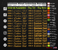 Lettering Custom Text Vinyl Stickers Decal Personalized Any Text - Name 501
