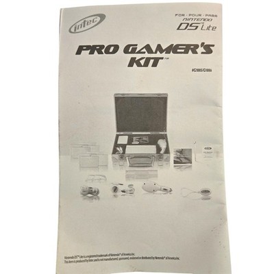 Intec Pro Gamers Kit Nintendo DS Lite Instruction Manual Pamphlet Paperwork
