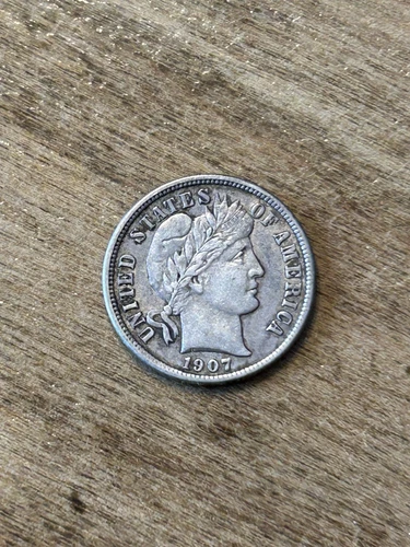 1907S Barber Dime XF