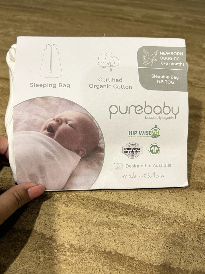 PURE BABY Sleeping Bag 0.5 Tog Size Newborn 0-6 Months BRAND NEW - image 2 of 4