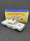 Lesney Matchbox 55 59 Custom Ford Galaxie Police Car With Blue Dome Light