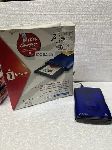 Iomega 100MB USB-Powered Drive Zip Brand PC/Mac External Disk Drive Working