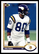 Cris Carter 1991 Upper Deck #56 Vikings NFL READ FREE SHIPPING AutographDen