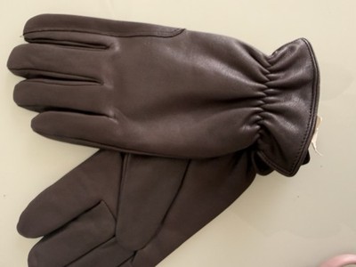 Thinsulate Leather Winter Gloves Brown Insulated Women XL