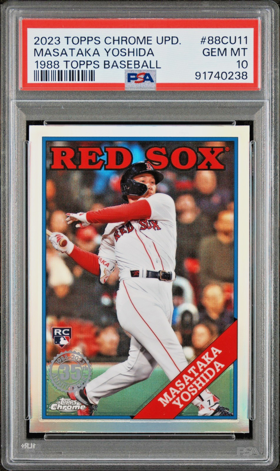 2023 Topps Chrome Masataka Yoshida #88CU-11 (1988) PSA 10 GEM MINT (ROOKIE CARD)