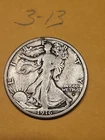 1916 D Walking Liberty Half Dollar VG Lot3-13