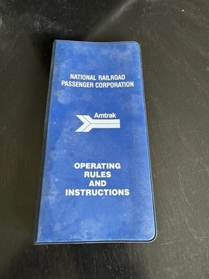 1984 Amtrak Operating Rules and Instructions for Employees Book Railroad Trains
