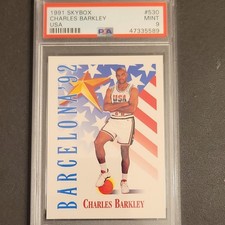 SkyBox 1991-92 Charles Barkley USA #530 PSA 9 Basketball Base Set