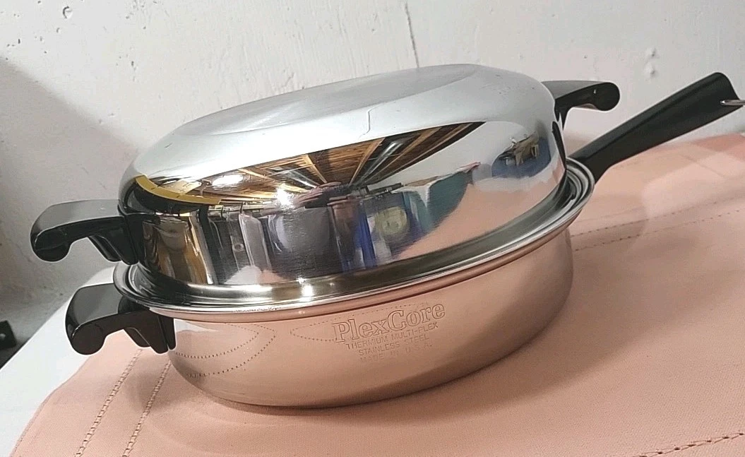 PlexCore Thermium Multi-Plex Stainless Steel Cookware Set with Egg Poachers USA