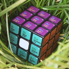 Kids 3x3 Speed Cube Puzzle UV Print Black Educational Toy