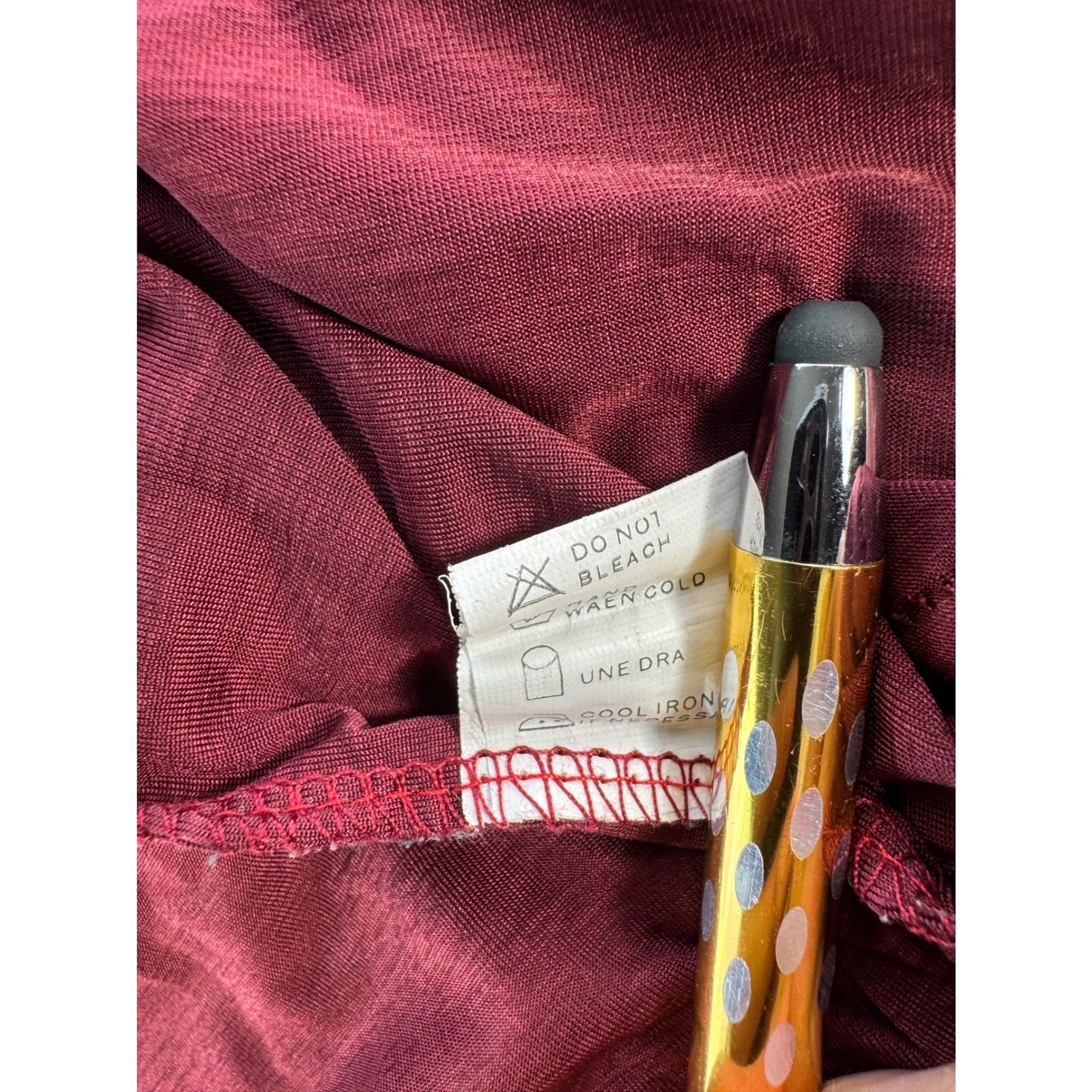 BOSS Hugo Boss Mens Burgundy Short Sleeve Silk Polo Shirt Pocket Logo Size XL thumbnail 16