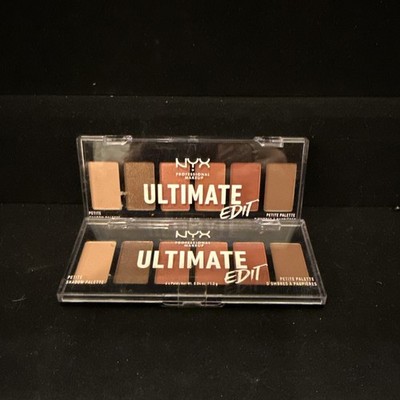 (2) NYX PROFESSIONAL MAKEUP Ultimate Edit Mini Eyeshadow Palette, Warm Neutrals