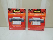 LOT OF 2 3M Scotch Thermal Laminating Pouches, 3 Mil, Letter Sz 100 Count Clear