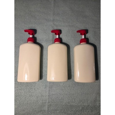 Unbranded Pump Bottles Unisex 25 Oz Cream Red Like Refillable Set of 3