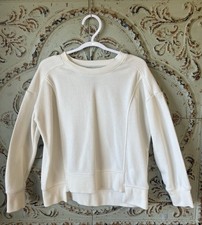 oshkosh b'gosh long sleeve pullover sweater shirt girls size 6/6X ivory